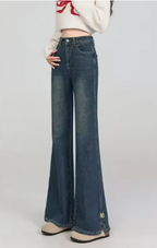 Slim fit jeans for dame – feminin denimbukse i himmelblå og retroblå
