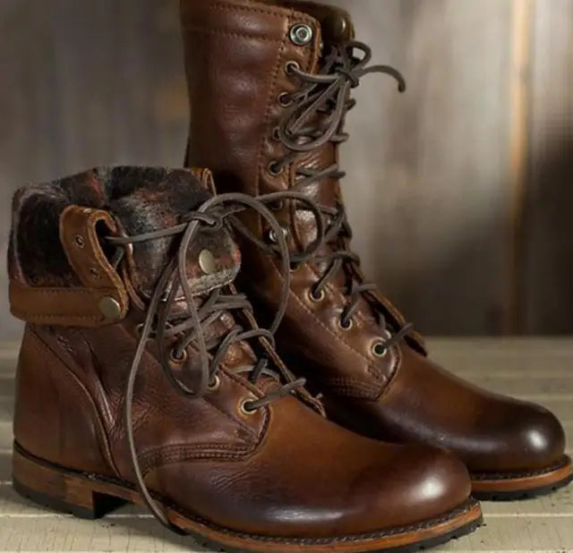 Fôrede boots med kunstpelsfôr for dame – myke og behagelige, mørkebrun