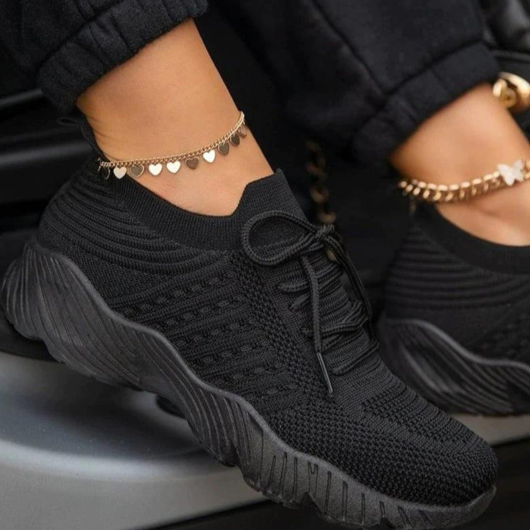 Trendy og behagelige sneakers for dame – med godt fotseng, fem farger
