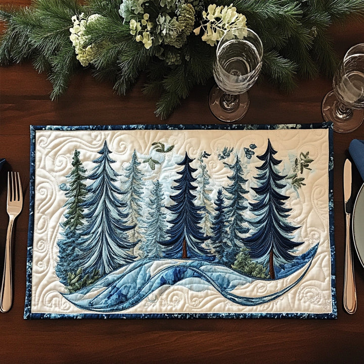 Bordbrikke - Snødekt granskog