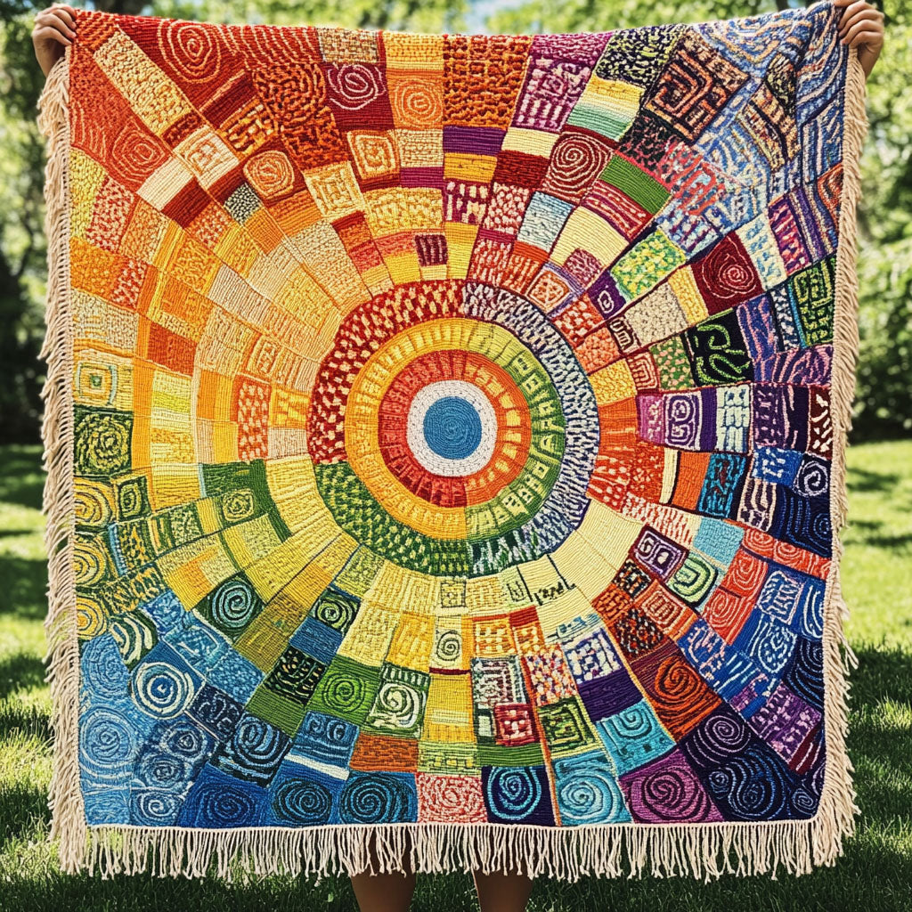 Vevd pledd - Solsymfoni i mandala