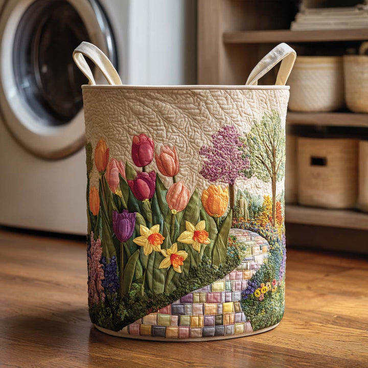 Vårsti med Tulipaner Vaskekurv