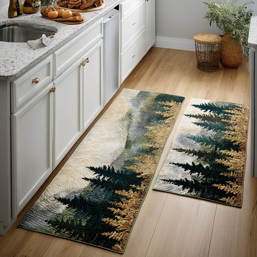 Kjøkkenmatte - Granskog i tresnitt