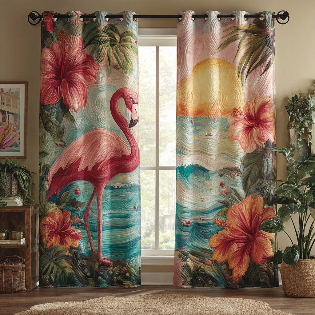 Gardiner - Tropisk flamingo med hibiskus