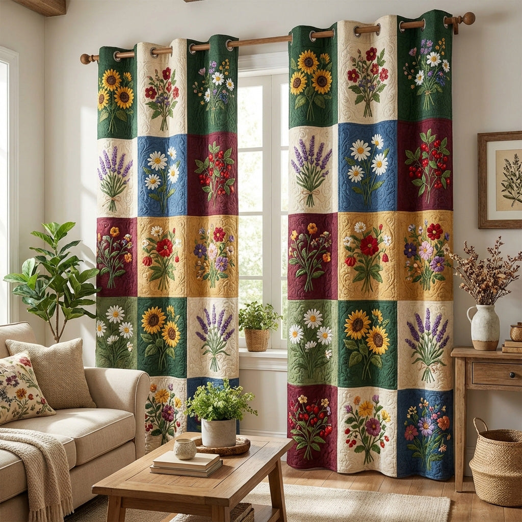 Gardiner - Villblomster i patchwork