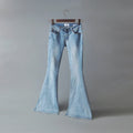 Slim fit jeans for dame – feminin denimbukse i himmelblå og retroblå