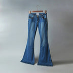 Slim fit jeans for dame – feminin denimbukse i himmelblå og retroblå