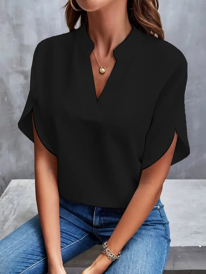Lett og elegant bluse for dame – tidløs basisbluse i åtte farger