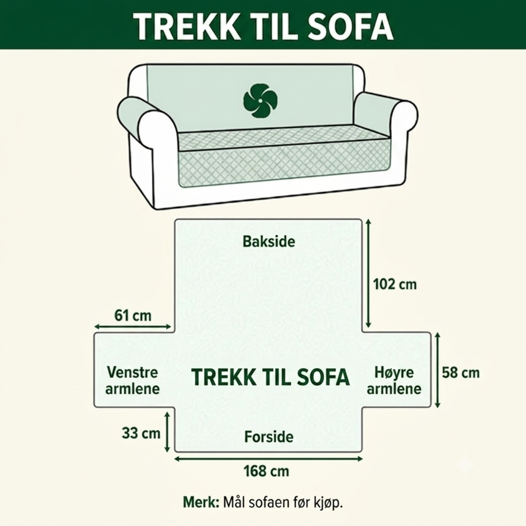 Sofatrekk - Øyenstikker blant blomster på kremhvitt