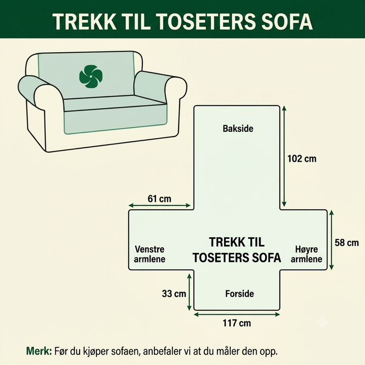 Sofatrekk - Øyenstikker blant blomster på kremhvitt