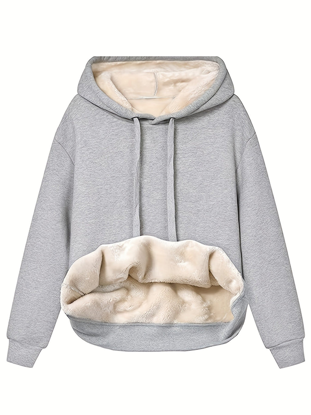 Varm hettegenser i fleece for dame – myk og lun hoodie til vinteren