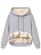 Varm hettegenser i fleece for dame – myk og lun hoodie til vinteren