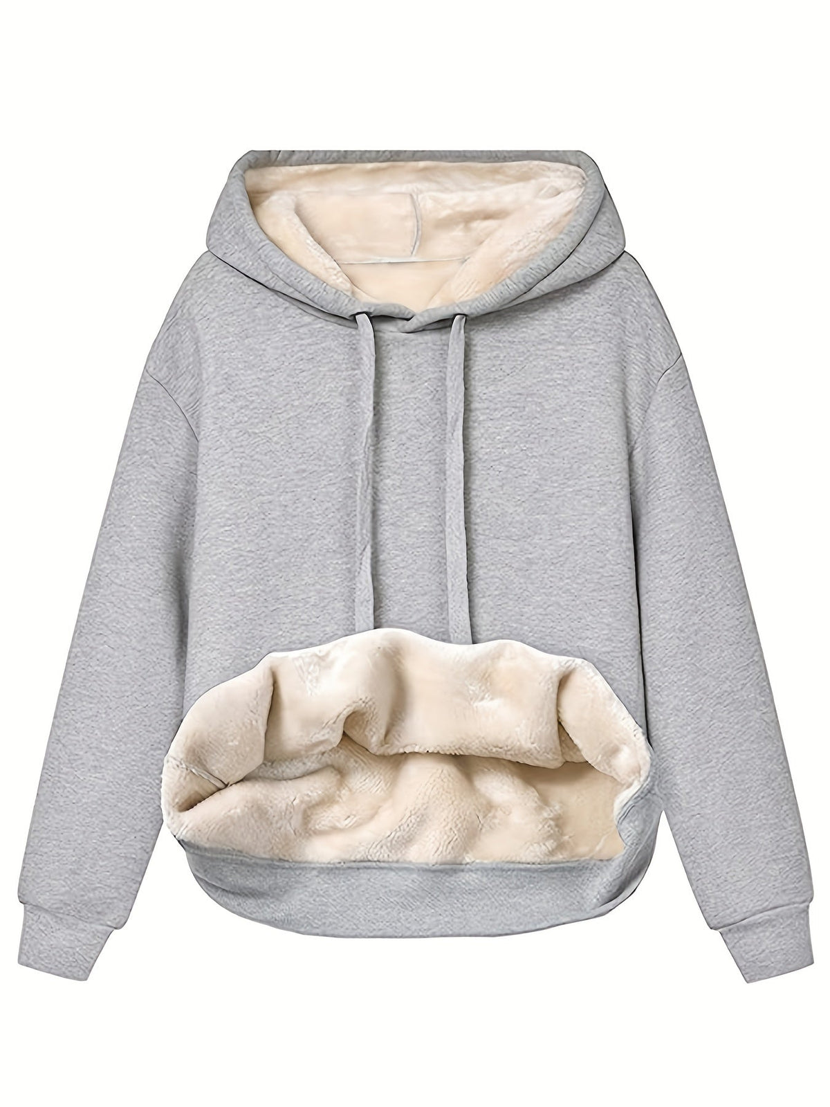 Varm hettegenser i fleece for dame – myk og lun hoodie til vinteren