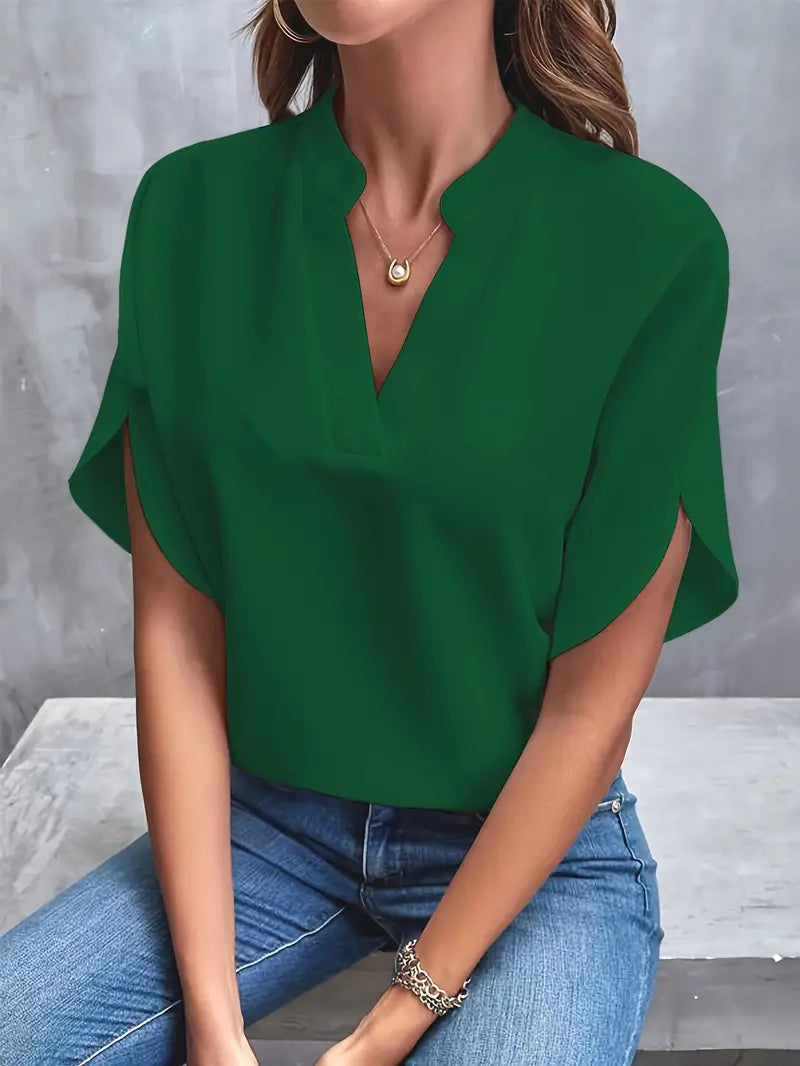 Lett og elegant bluse for dame – tidløs basisbluse i åtte farger
