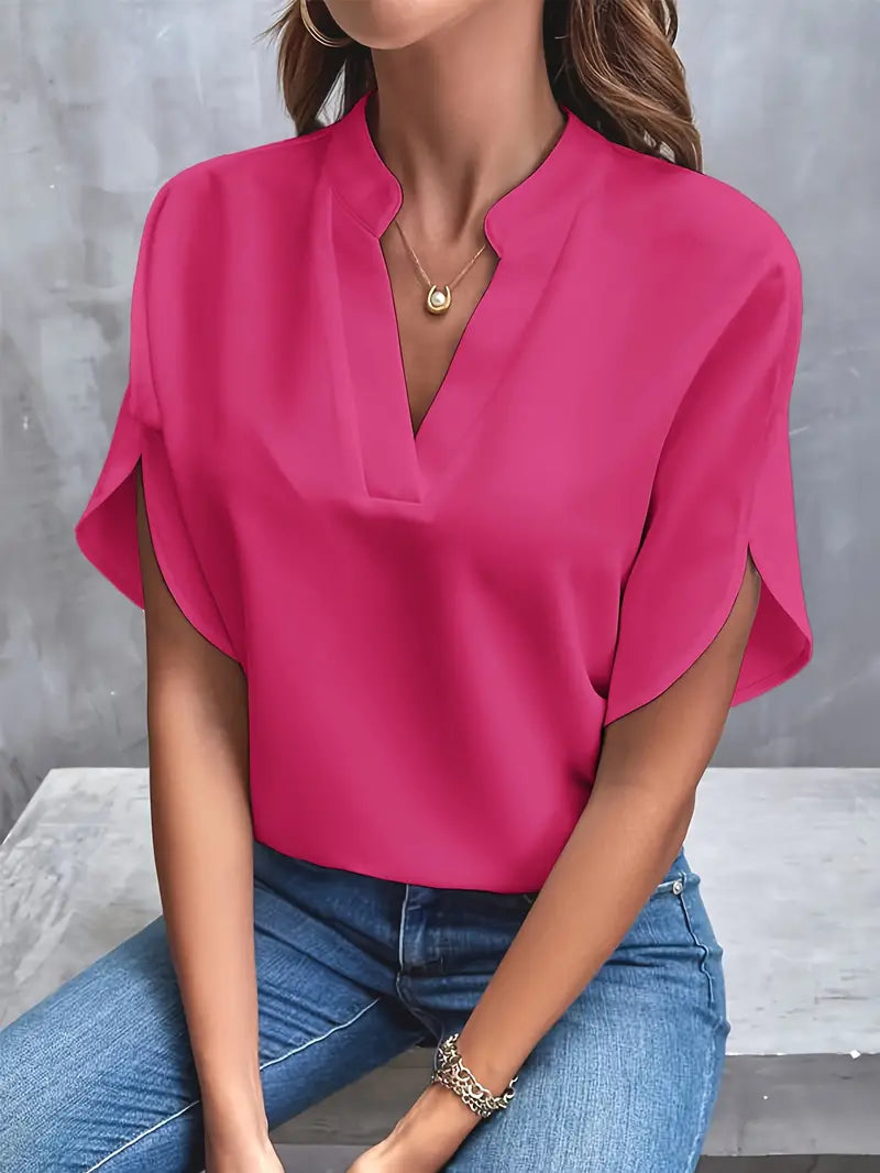 Lett og elegant bluse for dame – tidløs basisbluse i åtte farger