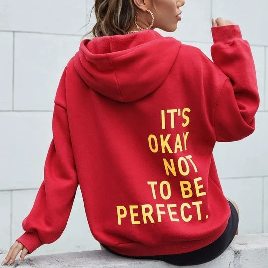 Avslappet langermet hoodie for dame – klassisk hettegenser i åtte farger