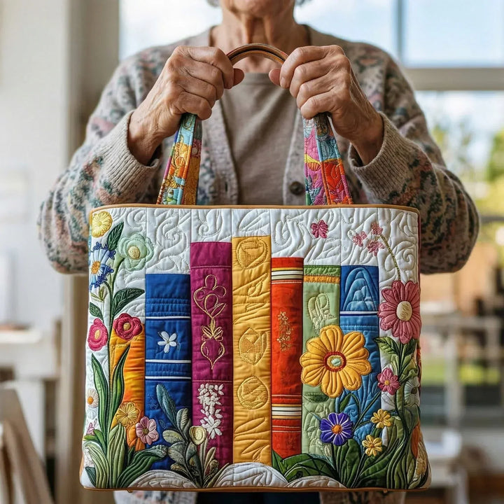 Håndlaget veske - Blomstrende bibliotek