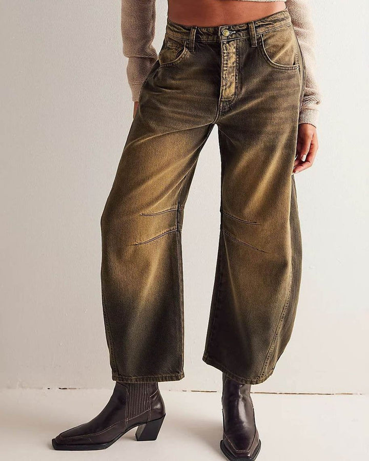 Rett jeans for dame – klassisk straight leg i svart, blå og lys turkis