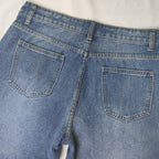 Vid boyfriend jeans med høyt liv for dame – løs jeans i bomullsdenim