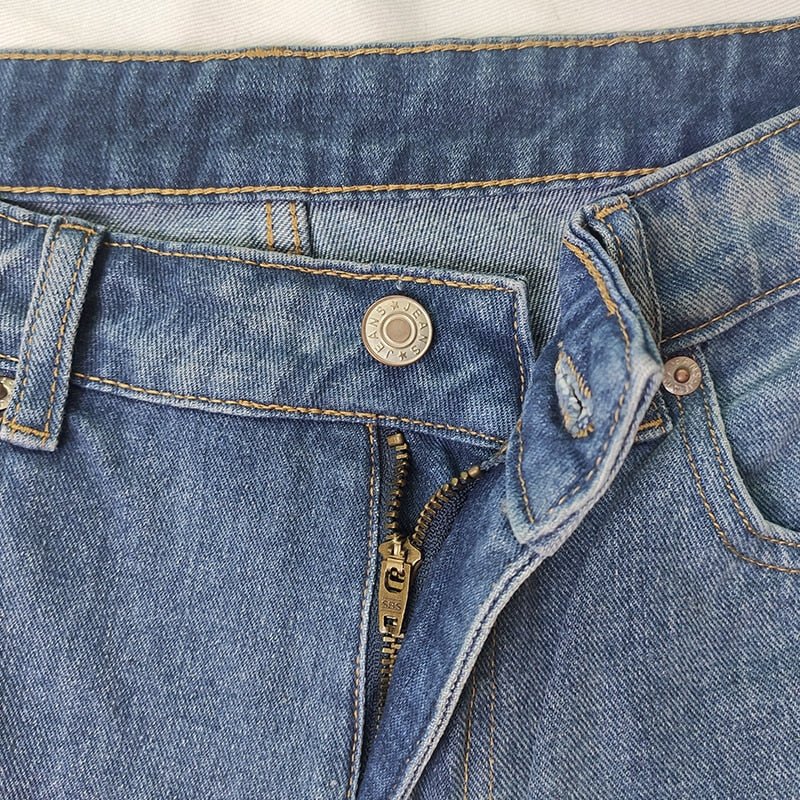 Vid boyfriend jeans med høyt liv for dame – løs jeans i bomullsdenim