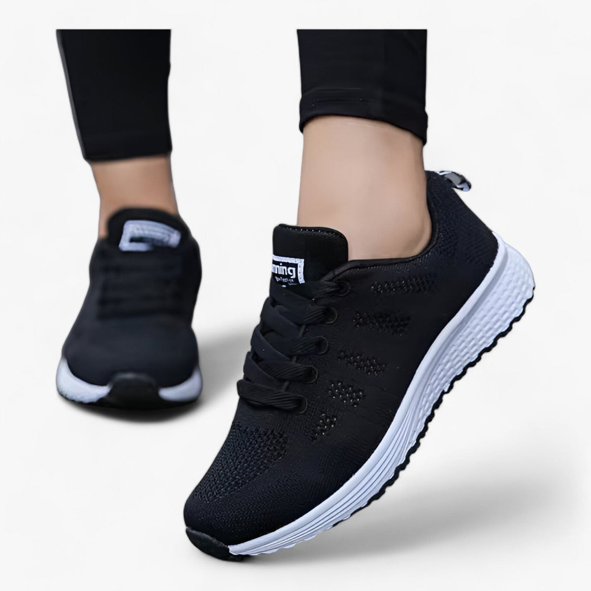 Flate mesh sneakers for dame – lette og pustende til hverdags