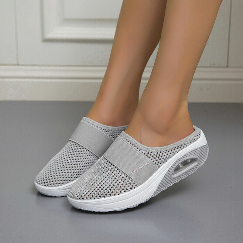 Slip-on komfortsko med sklisikker gummisåle for dame – åtte farger