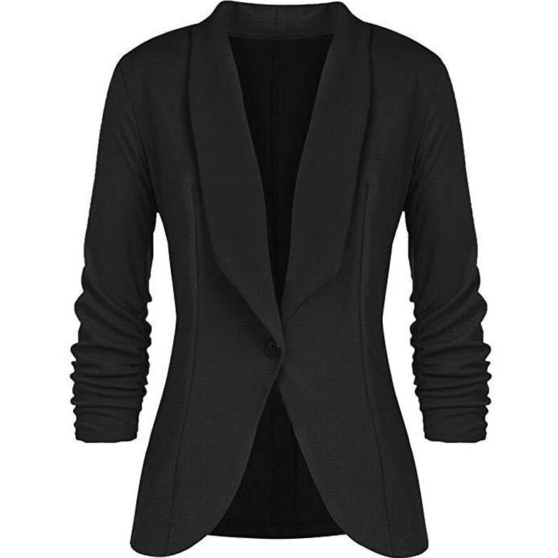 Langermet blazerjakke i bomull for dame – til vår, høst og vinter